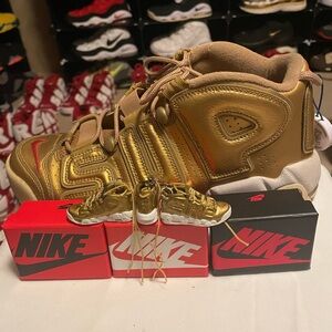 Nike Air More Supreme Uptempo Mini Sneakers with Mini Nike Shoe Box